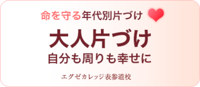 命を守る年代別片付け 大人片付け 自分も周りも幸せに